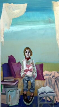 2015 - acrylic and charcoal on canvas - 180 x 100 cm 