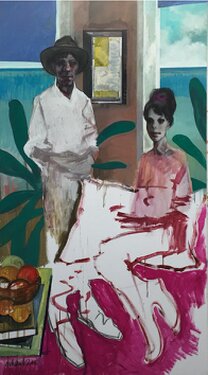 2015 - acrylic and charcoal on canvas - 180 x 100 cm 