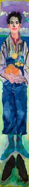 2015 - acrylic and charcoal on canvas - 180 x 30 cm 