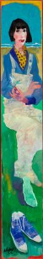 2015 - acrylic and charcoal on canvas - 180 x 30 cm 