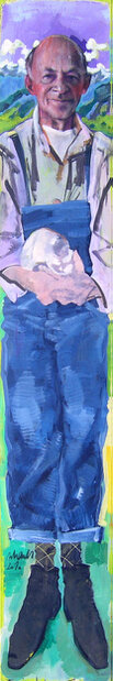 2010 - acrylic and charcoal on canvas 180 x 30 cm