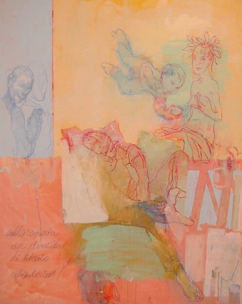 2001 - acrylic and pastel chalk on canvas - 200 x 160 cm