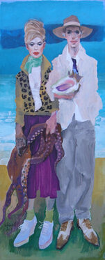 2007 - acrylic and charcoal on canvas - 180 x 70 cm