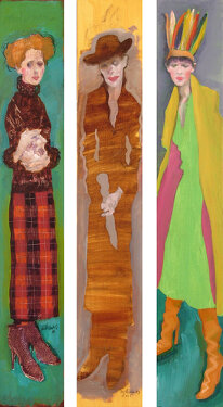 2005 - acrylic and charcoal on canvas  - each 180 x 30 cm