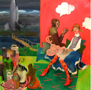 2005 - acrylic and charcoal on canvas  200 x 200 cm
