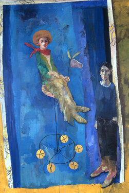 2003/04 - acrylic and pastel crayon on canvas  250 x 170 cm
