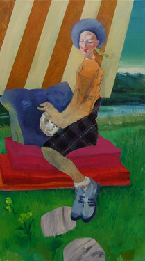 2004 - acrylic and charcoal on canvas 140 x 80 cm