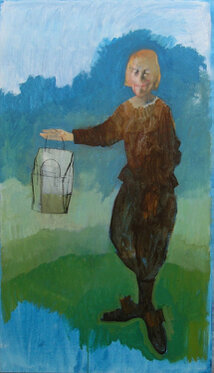 2004 - acrylic and charcoal on canvas 140 x 80 cm