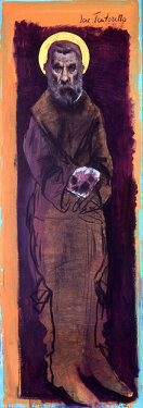 2000 - acrylic and gold on canvas - 200 x 70 cm 