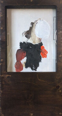 2022 - oil, acrylic, glas and wood - 44 x 24 x 4 cm