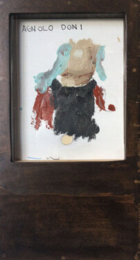 2022 - oil, acrylic, glas and wood - 44 x 24 x 4 cm