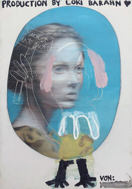 2022 - oil, acrylic, fabrics, wood and canvas - 86 x 60 cm