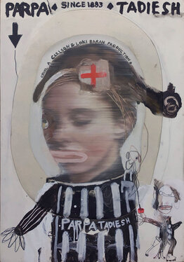2021 - oil, acrylic, ink, wood and canvas - 86 x 60 x 5 cm