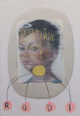 2021 - oil, acrylic, ink, wood and canvas - 86 x 60 x 5 cm