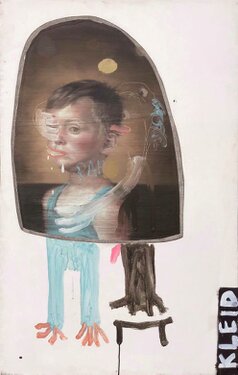 2020 - oil, acrylic on canvas and wood - 128 x 82 x 3,5 cm