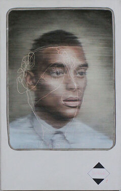 2020 - oil, acrylic on canvas and wood - 86 x 55 x 3,5 cm