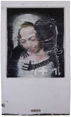 2019 - oil, acrylic and pencil on wood - 186 x 108 cm
