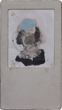 2019 - oil and acrylic on wood - 37 x 20 cm