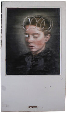 2019 - oil, acrylic and pencil on wood - 186 x 108 cm