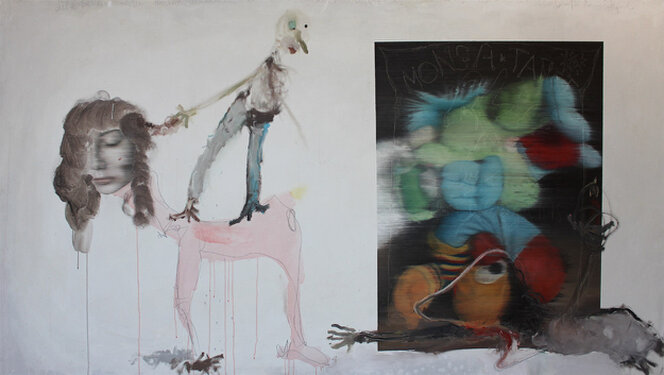 2015 - oil and acrylic on canvas - 160 x 280 cm
