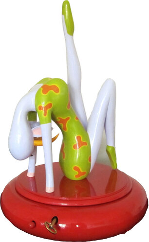 2014 - painted wood on playing dose - edition 1/5 - h 37 cm