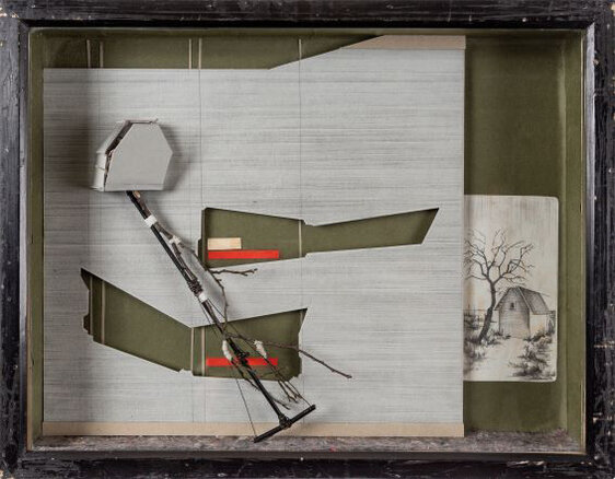 2018/19 -  mixed media in cabinet - 40 x 50 x 7 cm