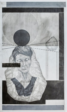 2017 - graphite on polyesterfiilm - 148 x 85 cm