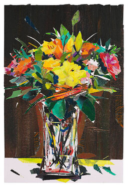 2022 - acrylic, tape, varnish on forex - 68 x 45 cm