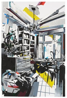 2020 - Acrylic, tape, varnish on forex - 68 x 45 cm