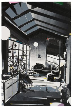 2020 - Acrylic, tape, varnish on forex -  68 x 45 cm