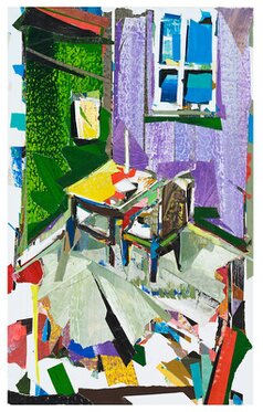 2018 - Acrylic, tape, varnish on forex - 41 x 25,5 cm