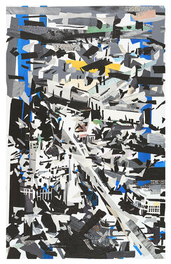 2018 - Acrylic, tape, varnish on forex - 100 x 63 cm