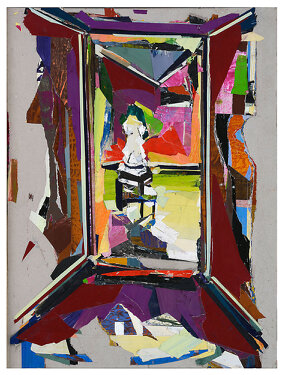 2013 - Acrylic, tape, varnish on board - 50 x 35 cm