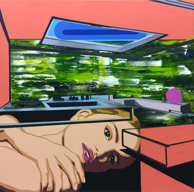 2017 - oil and acrylic on canvas - 140 x 140 cm