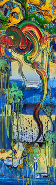 2020 - oil on nettle - 160 x 50 cm