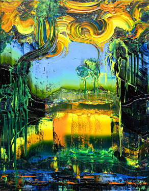2021 - oil on nettle - 90 x 60 cm