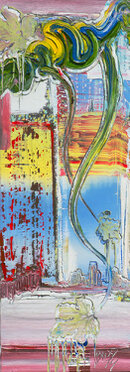 2019 - oil on nettle - 140 x 50 cm