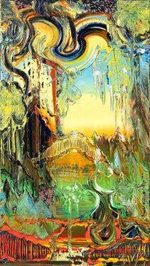 2024 - oil on nettle - 80 x 45 cm