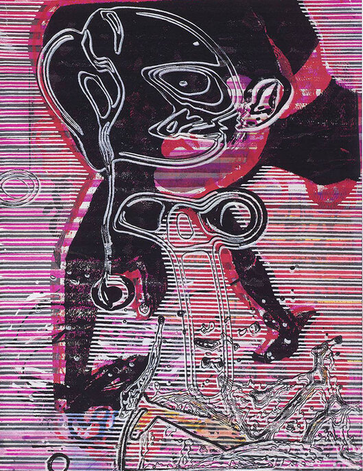 2002 - screen print on carton - edition 40+V- 100 x 70 cm