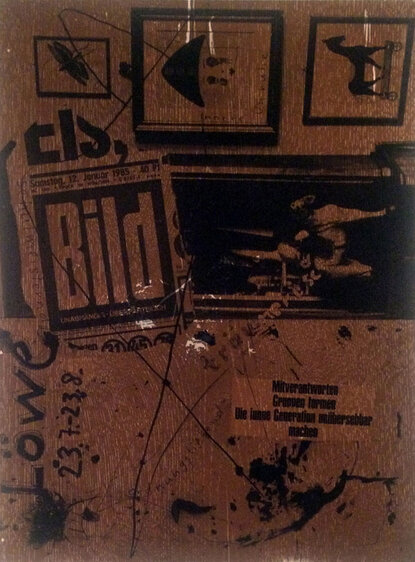 1985 - screen print on carton - 40,0 x 29,6 cm on 54,5 x 40,0 cm