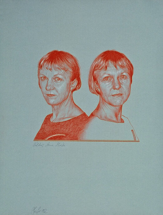 2002 - red chalk, white heightened - 63,5 x 48,5 cm