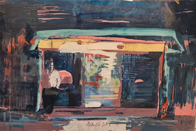 2026 - acrylic behind glass - 20 x 30 cm