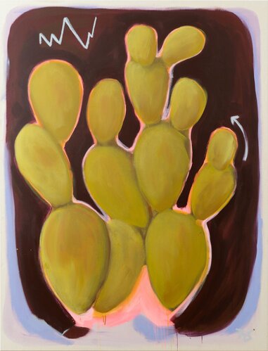 2026 - acrylic and oil sticks on canvas - 130 x 70 cm