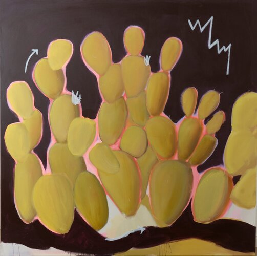 2026 - acrylic and oil sticks on canvas - 190 x 190 cm