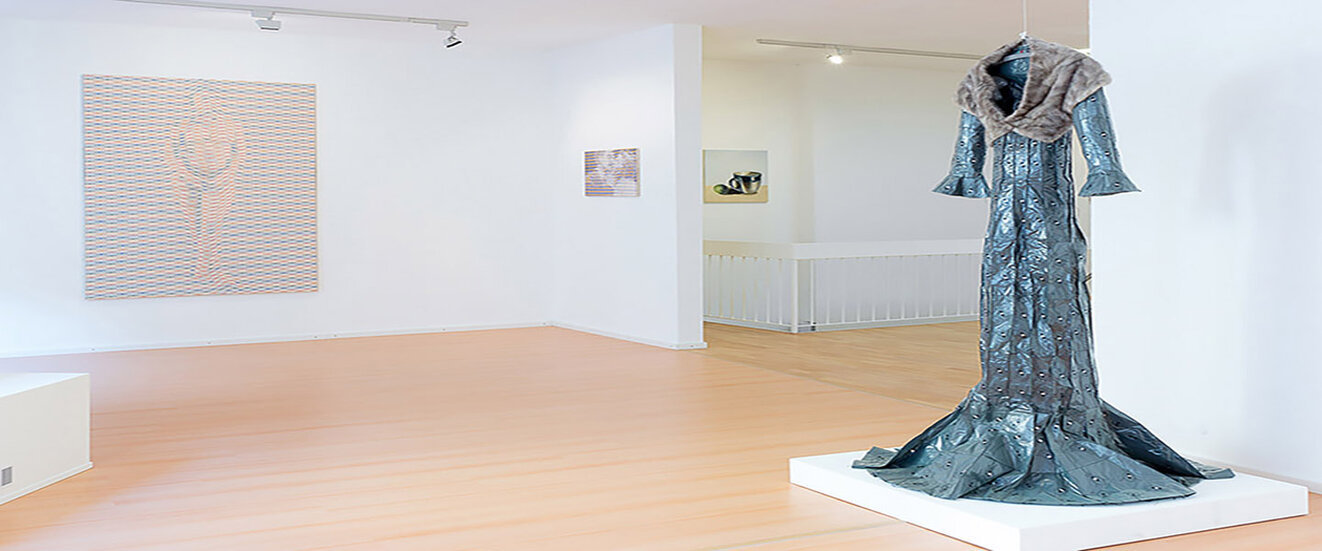 It shows a picture of an exhibition in the gallery with Patricia Thoma, Andreas Lau and Joerg Eyfferth