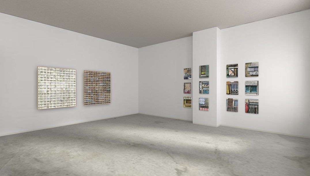 A 3D virtual tour of Anja Warzecha's exhibition space, allowing visitors to explore the works from different angles and perspectives.