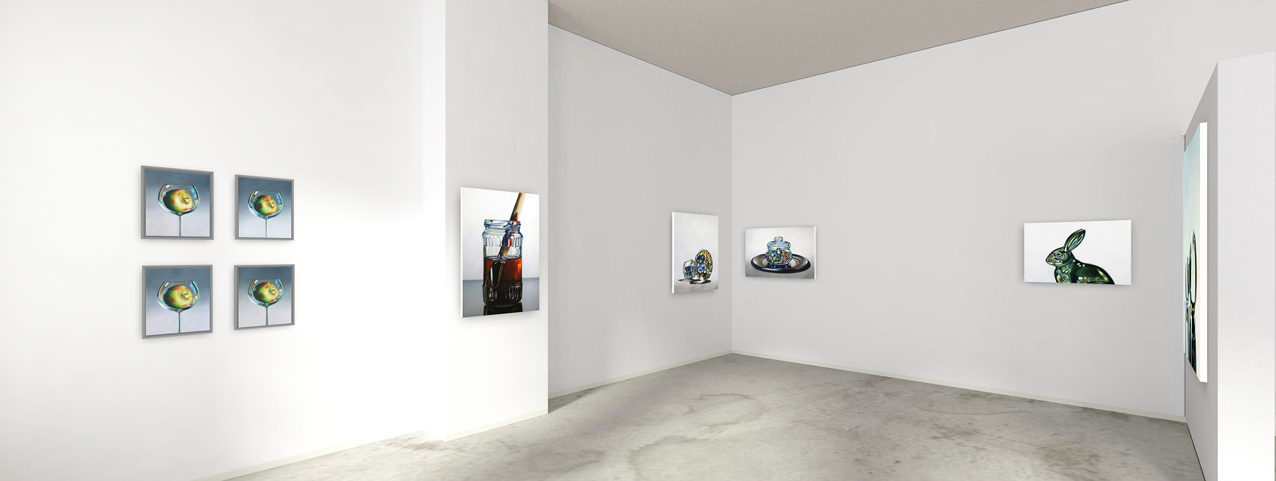 A 3D virtual tour of Joerg Exfferth exhibition space, allowing visitors to explore the works from different angles and perspectives.